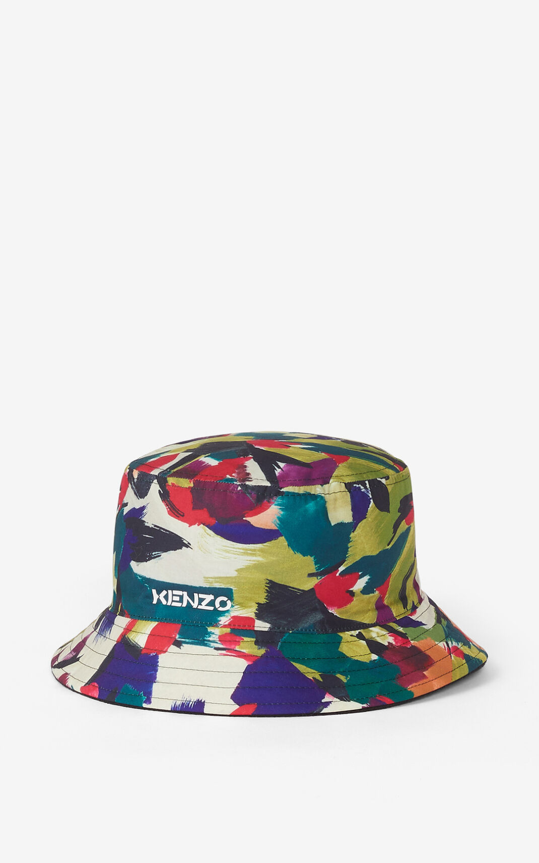 Kenzo Archive Floral reversible Moška Ribiški Klobuk Olive SI-0280574